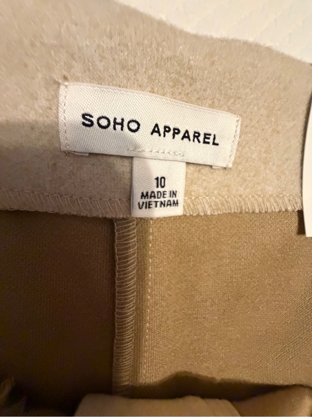 Soho Apparel Cream Tailored Trousers - Picture 7 of 12